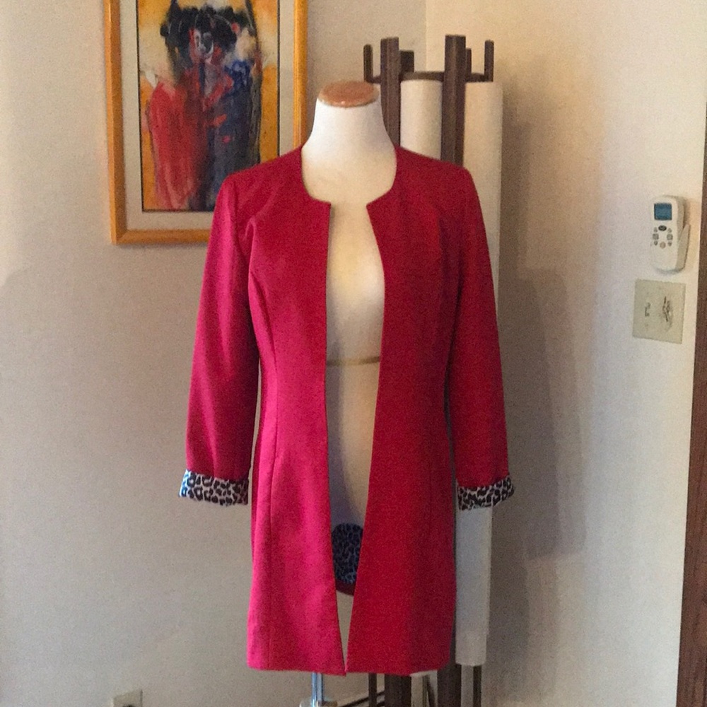 Red & Leopard Rafaella studio jacket
